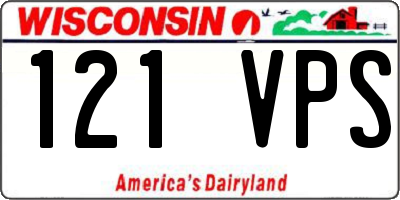WI license plate 121VPS