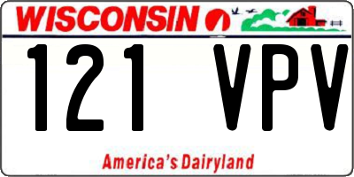WI license plate 121VPV