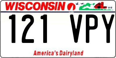 WI license plate 121VPY