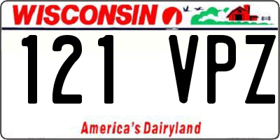 WI license plate 121VPZ