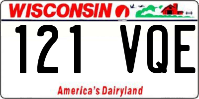 WI license plate 121VQE