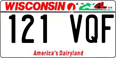 WI license plate 121VQF