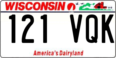 WI license plate 121VQK
