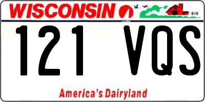 WI license plate 121VQS