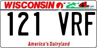WI license plate 121VRF