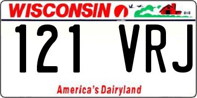 WI license plate 121VRJ