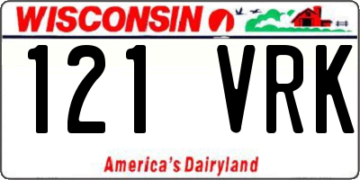 WI license plate 121VRK