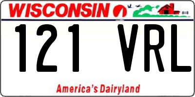 WI license plate 121VRL