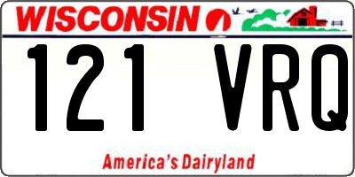 WI license plate 121VRQ