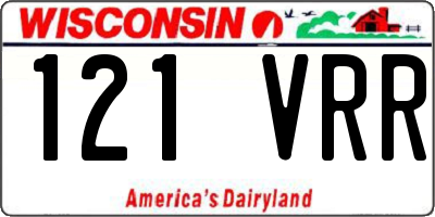 WI license plate 121VRR