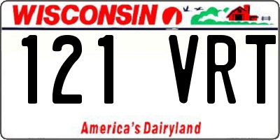 WI license plate 121VRT