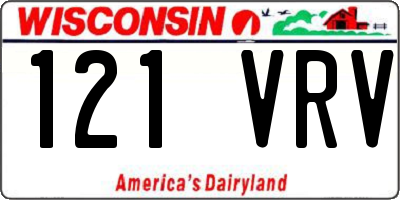 WI license plate 121VRV