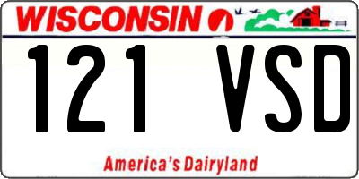 WI license plate 121VSD