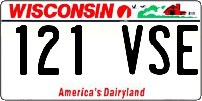 WI license plate 121VSE