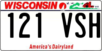 WI license plate 121VSH