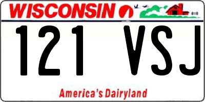 WI license plate 121VSJ