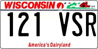 WI license plate 121VSR