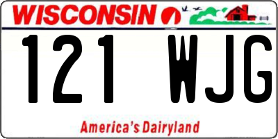 WI license plate 121WJG