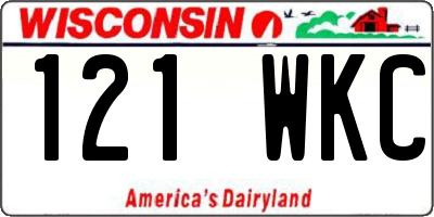 WI license plate 121WKC