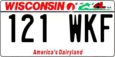 WI license plate 121WKF