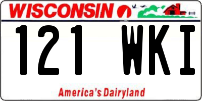 WI license plate 121WKI