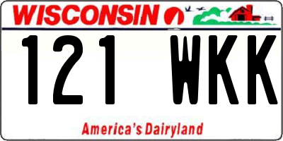 WI license plate 121WKK