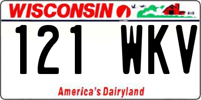 WI license plate 121WKV