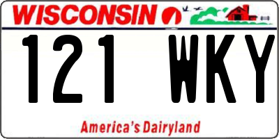 WI license plate 121WKY