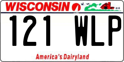 WI license plate 121WLP