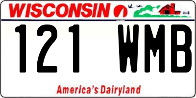 WI license plate 121WMB