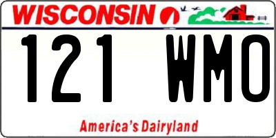 WI license plate 121WMO