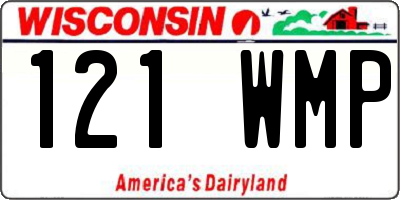 WI license plate 121WMP