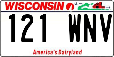 WI license plate 121WNV