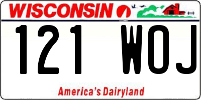 WI license plate 121WOJ