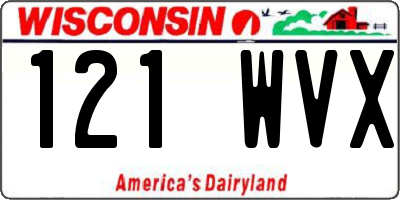 WI license plate 121WVX