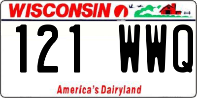 WI license plate 121WWQ