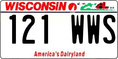 WI license plate 121WWS