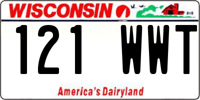 WI license plate 121WWT