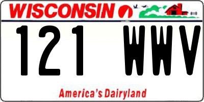 WI license plate 121WWV