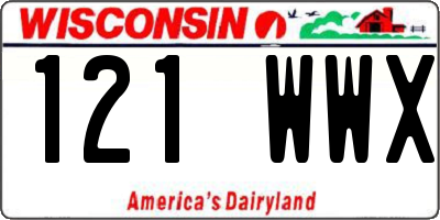 WI license plate 121WWX
