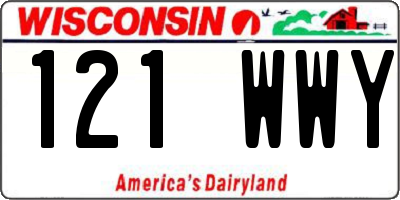 WI license plate 121WWY