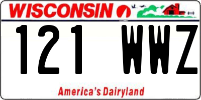 WI license plate 121WWZ