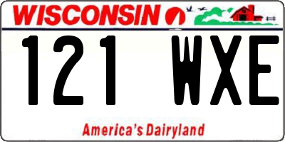 WI license plate 121WXE
