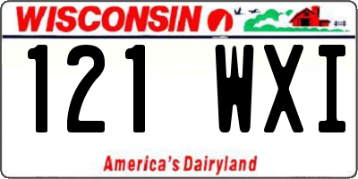 WI license plate 121WXI