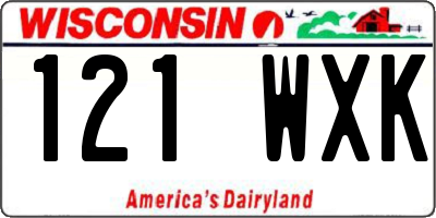WI license plate 121WXK