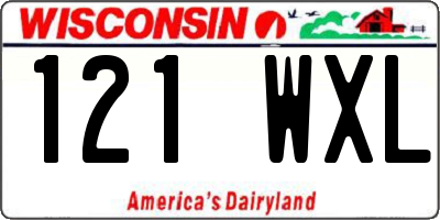 WI license plate 121WXL