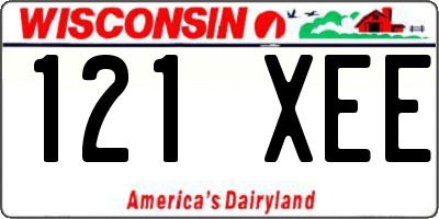WI license plate 121XEE