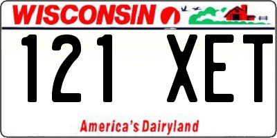 WI license plate 121XET