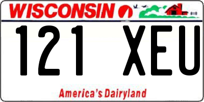 WI license plate 121XEU