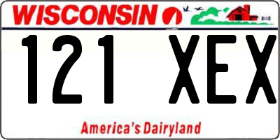 WI license plate 121XEX